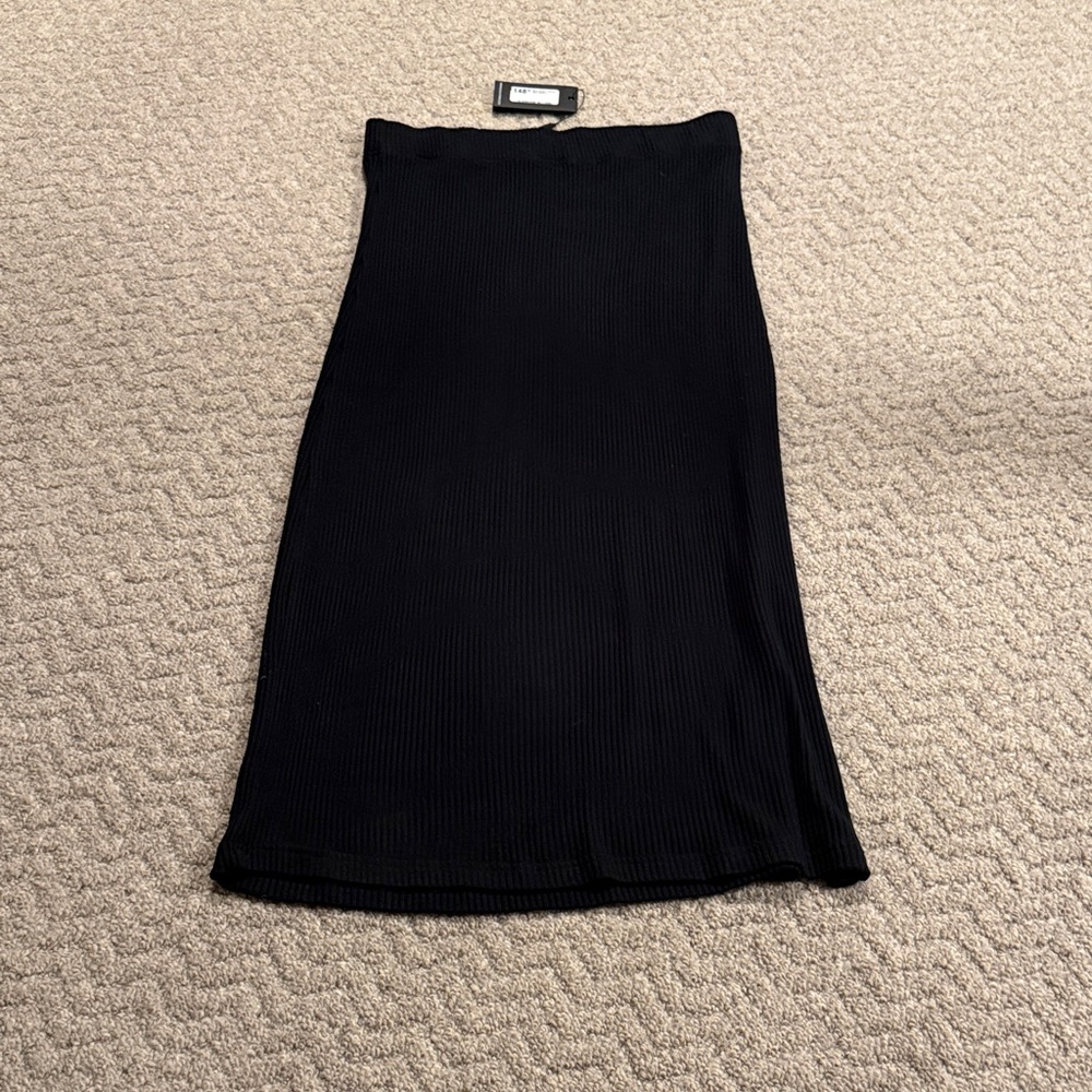 Rails Black Ribbed Skirt